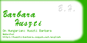 barbara huszti business card